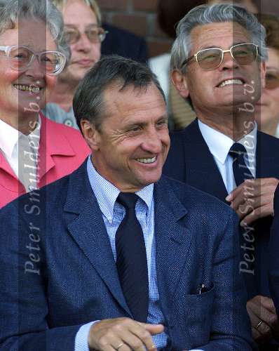 Amsterdam 13 mei 2000
Heropening Olympisch Stadion door Prins Willem Alexander
Johan Cruyff   Otto Roffel