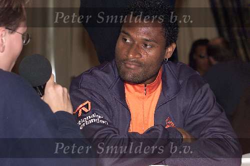 Noordwijk 26 mei 2000
Persconferentie Nederlands elftal in Huis ter Duin.
Winston Bogarde