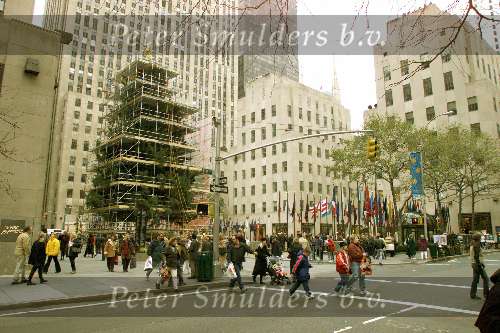 New York 19 november 2000
Winkels op de fifth Avenue
Kerstmis
Opbouw van traditionele Kerstboom
