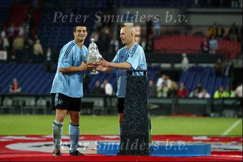 Rotterdam 12 mei 2002
Finale Amstel Cup FC Utrecht /Ajax 2-3 ( Na verlenging )
Jan v Halst en Chivu