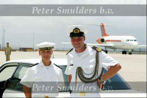 Curacao 7 mei 2002
Vertrek Prins Willem Alexander en Maxima met de KBX
Luitenant Middel