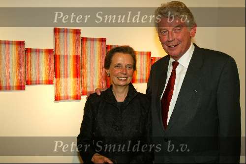 Amstelveen 28 mei 2002
Opening expositie Rita Kok.
Wim Kok met zijn vrouw