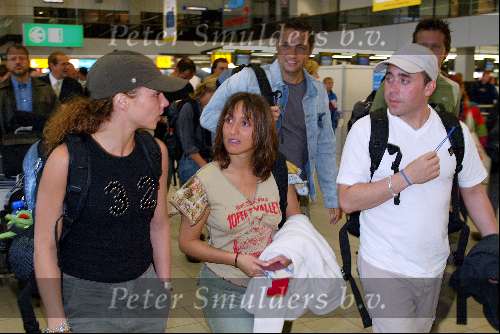 Schiphol 5 mei 2003
vertrek bobo in the bush 
peggy jane de schepper,horace cohen,
Marie Carmen Oudendijk Mathias Scholten,  Sabine Koning,