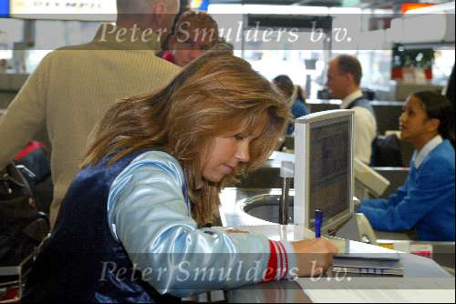 Amsterdam 13 mei 2003
Vertrek silvie meis bij schiphol