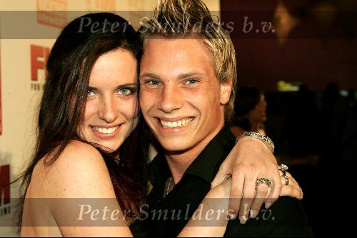 Amsterdam 25 mei 2004
FHM party in de powerzone.
Aukje v Ginneken met ring en Jamie