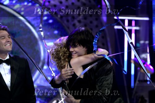 Hilversum 1 mei 2004
Finale Idols  in studio 22
Boris Idols   en Maud Idols