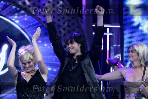 Hilversum 1 mei 2004
Finale Idols  in studio 22
Boris Idols   en Maud Idols