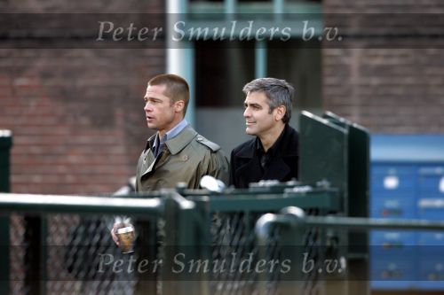 Amsterdam 05 mei 2004
Brad Pitt en George Clooney opnames Ocean 12.