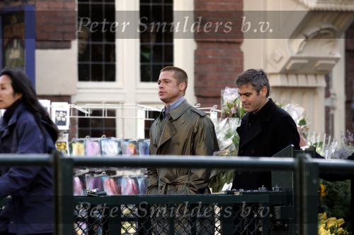 Amsterdam 05 mei 2004
Brad Pitt en George Clooney opnames Ocean 12