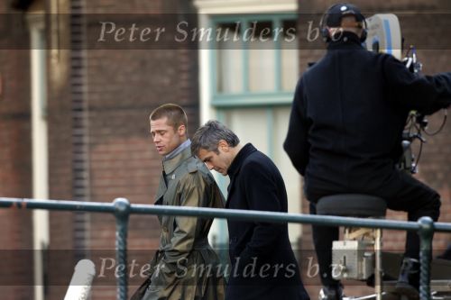Amsterdam 05 mei 2004
Brad Pitt en George Clooney opnames Ocean 12