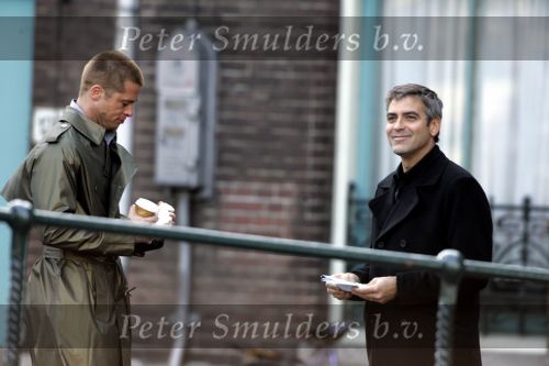 Amsterdam 05 mei 2004
Brad Pitt en George Clooney opnames Ocean 12.