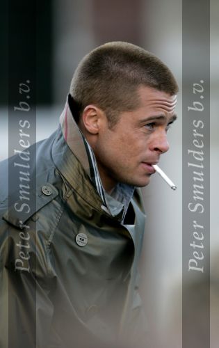 Amsterdam 5 mei 2004
Brad Pitt  bij opnames ocean 12.