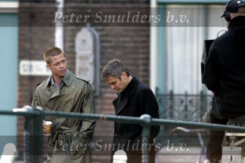 Amsterdam 05 mei 2004
Brad Pitt en George Clooney opnames Ocean 12.