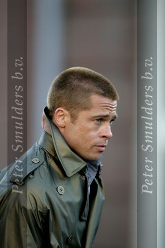 Amsterdam 5 mei 2004
Brad Pitt  bij opnames ocean 12.