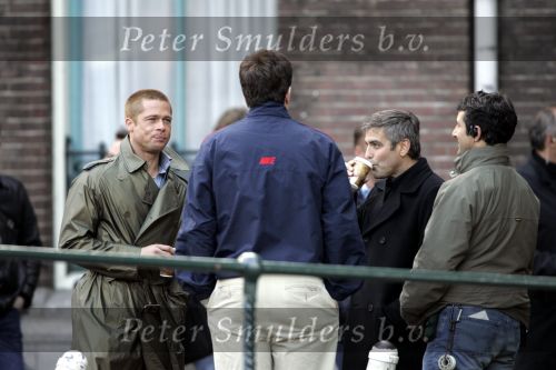 Amsterdam 05 mei 2004
Brad Pitt en George Clooney opnames Ocean 12.