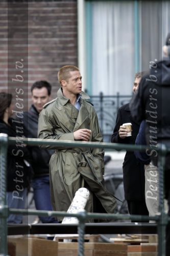 Amsterdam 05 mei 2004
Brad Pitt en George Clooney opnames Ocean 12.