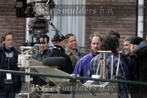 Amsterdam 05 mei 2004
Brad Pitt en George Clooney opnames Ocean 12.