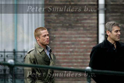 Amsterdam 05 mei 2004
Brad Pitt en George Clooney opnames Ocean 12.