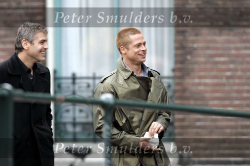 Amsterdam 05 mei 2004
Brad Pitt en George Clooney opnames Ocean 12.