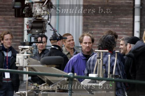 Amsterdam 05 mei 2004
Brad Pitt en George Clooney opnames Ocean 12.