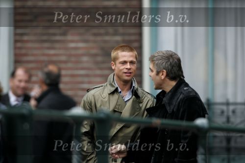 Amsterdam 05 mei 2004
Brad Pitt en George Clooney opnames Ocean 12.