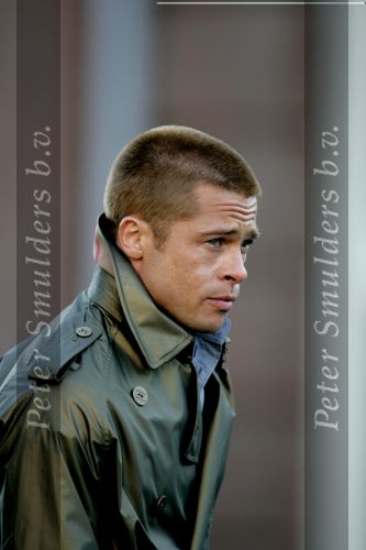 Amsterdam 5 mei 2004
Brad Pitt  bij opnames ocean 12.
