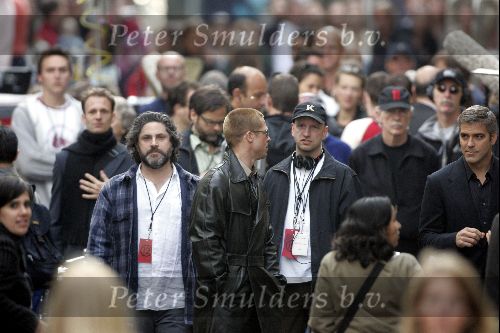 Amsterdam 19 mei 2004
Brad Pitt George Clooney en Matt Damon opnames voor de film ocean\'s 12