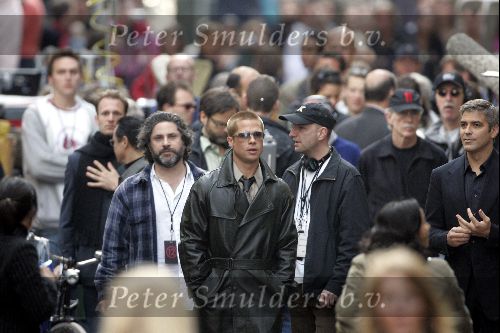 Amsterdam 19 mei 2004
Brad Pitt George Clooney en Matt Damon opnames voor de film ocean\'s 12