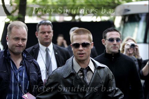 Amsterdam 19 mei 2004
Brad Pitt George Clooney en Matt Damon opnames voor de film ocean\'s 12