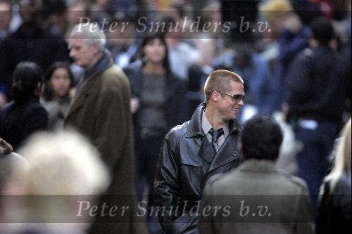 Amsterdam 19 mei 2004
Brad Pitt George Clooney en Matt Damon opnames voor de film ocean\'s 12
