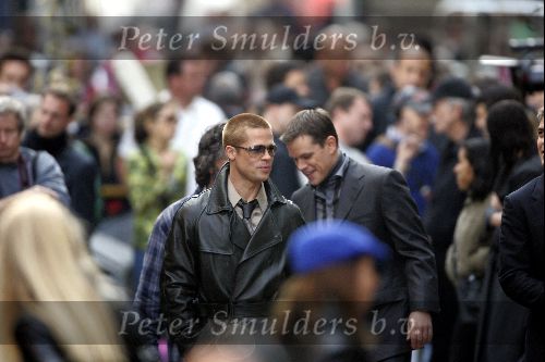 Amsterdam 19 mei 2004
Brad Pitt George Clooney en Matt Damon opnames voor de film ocean\'s 12