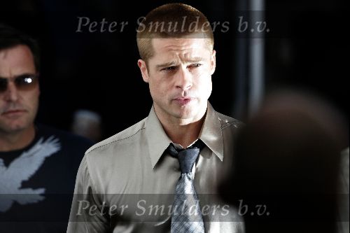 Amsterdam 19 mei 2004
Brad Pitt George Clooney en Matt Damon opnames voor de film ocean\'s 12.