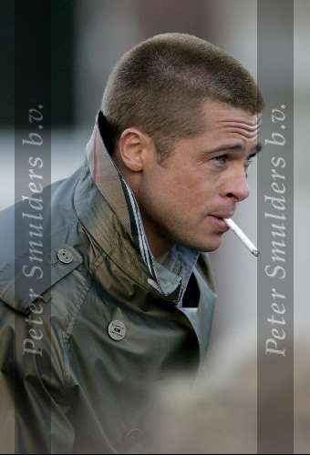 Amsterdam 05 mei 2004
Bratt Pitt en George Clooney Viewing Movie Ocean 12