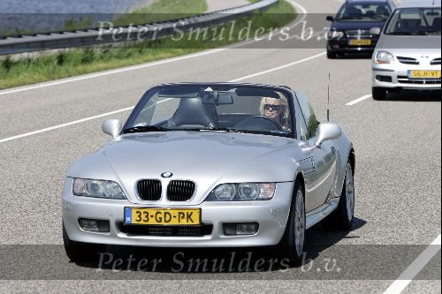 Amsterdam 19 mei 2004
Bridget Maasland in haar BMW cabrio.