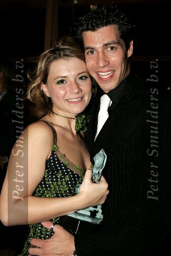Rotterdam  10 mei 2004
Uitreiking Musical Awards in nieuw Luxor.
Celine Purcell  met vriend