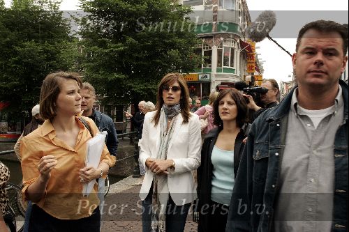 Amsterdam 30 mei 2004
Cindy Crawford in Amsterdam op de dam.