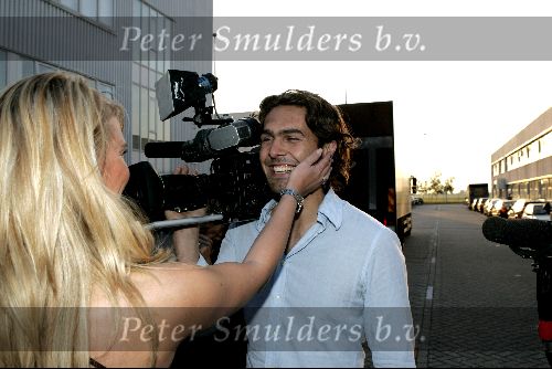 Amsterdam 28 mei 2004
Ellemieke Vermolen met vriend Ferenc Boltini op scooter