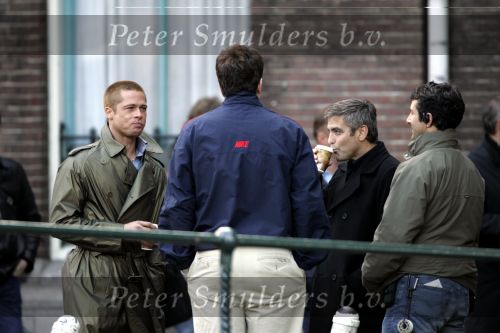 Amsterdam 05 mei 2004
Brad Pitt en George Clooney opnames Ocean 12.