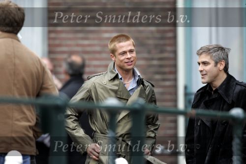 Amsterdam 05 mei 2004
Brad Pitt en George Clooney opnames Ocean 12.