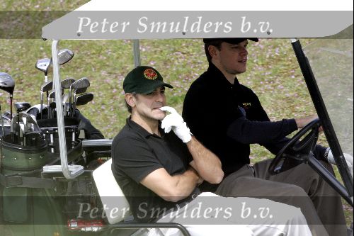 Noordwijk 10 mei 2004
George Clooney en Matt Damon golfen op de Noorwijkse Golfclub.