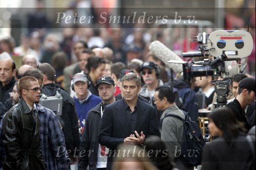 Amsterdam 19 mei 2004
Brad Pitt George Clooney en Matt Damon opnames voor de film ocean\'s 12