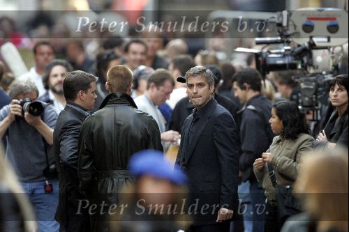 Amsterdam 19 mei 2004
Brad Pitt George Clooney en Matt Damon opnames voor de film ocean\'s 12