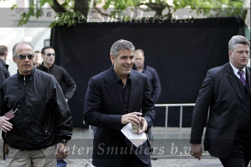 Amsterdam 19 mei 2004
Brad Pitt George Clooney en Matt Damon opnames voor de film ocean\'s 12