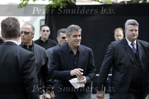 Amsterdam 19 mei 2004
Brad Pitt George Clooney en Matt Damon opnames voor de film ocean\'s 12