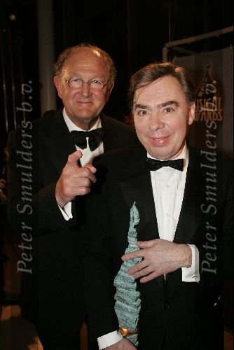 Rotterdam  10 mei 2004
Uitreiking Musical Awards in nieuw Luxor.
Joop v d Ende met Andrew Lloyd Webber