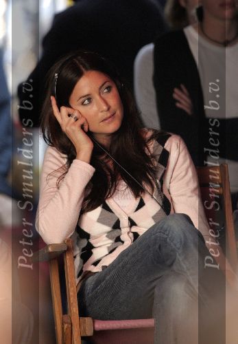 Amsterdam 19 mei 2004
Brad Pitt George Clooney en Matt Damon opnames voor de film ocean\'s 12.  Lisa Snowdon bij opnames