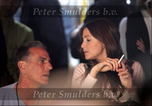 Amsterdam 19 mei 2004
Brad Pitt George Clooney en Matt Damon opnames voor de film ocean\'s 12.  Lisa Snowdon bij opnames