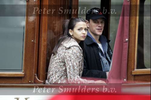 Amsterdam 2 mei 2004
Matt Damon met vriendin op rondvaart boot.