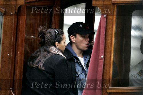 Amsterdam 2 mei 2004
Matt Damon met vriendin op rondvaart boot.