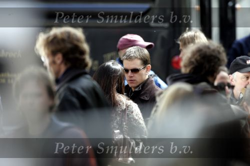 Amsterdam 05 mei 2004
Matt Damon met vriendin bij opnames ocean 12
